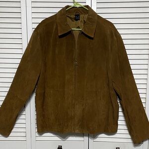 Vintage Claiborne Light Suede Brown Zip Jacket Size XL NWT